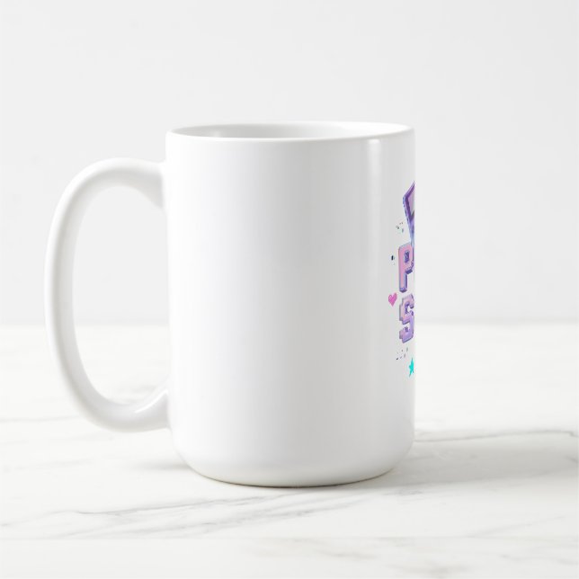 Caneca De Café Pressione Iniciar Jogo Retro Arcade Chrome Y2K 90s (Esquerda)