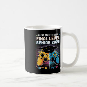 Caneca De Café Pressione Iniciar Para Começar o Nível Final Senio
