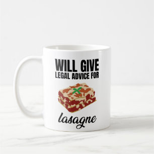 Caneca De Café Prestará Aconselhamento Jurídico A Lasagna