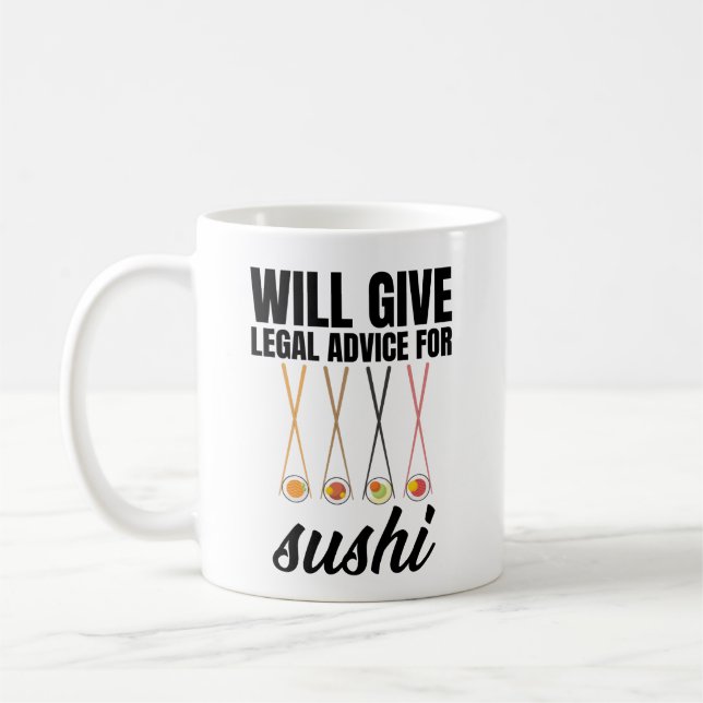 Caneca De Café Prestará Aconselhamento Jurídico Ao Sushi (Esquerda)