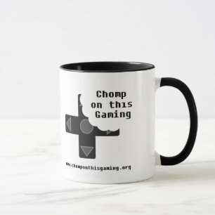 Caneca de café preta da D-Almofada da mordida