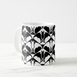Caneca de Café Preta e Branca Batty