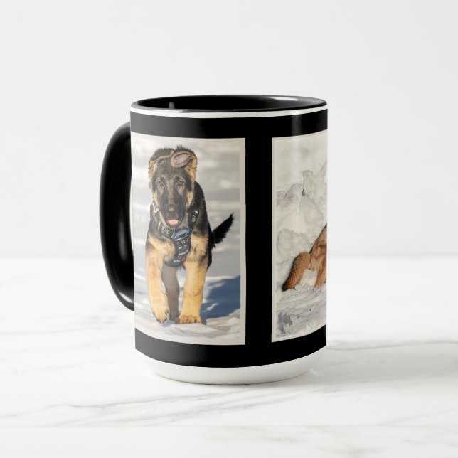 Caneca de Café Preta Rosie Luke (Frente Esquerda)