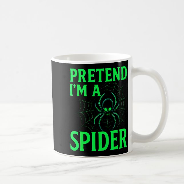 Caneca De Café Pretend I’m A Sder Shirt, Funny Halloween Skeleton (Direita)