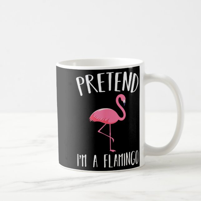 Caneca De Café Pretend I'm A Nk Flamingo Funny Halloween Costume  (Direita)