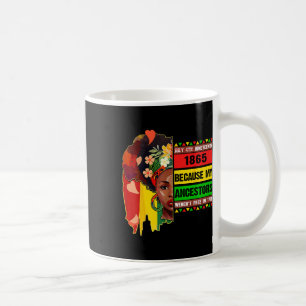 Caneca De Café Preto 4 de julho de 1865 Porque Meu Ancestral