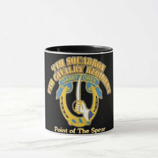 Caneca de café preto ArtisticVegas da cavalaria (Centro)
