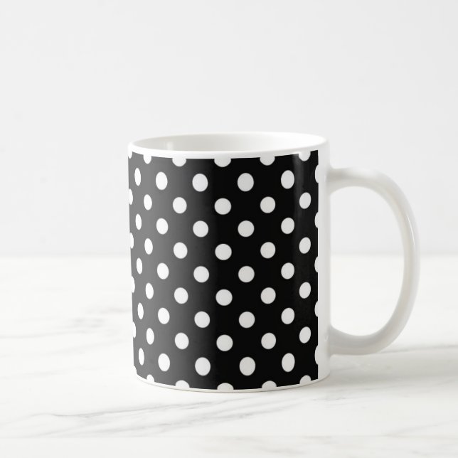 Caneca De Café Preto com pontos brancos (Direita)