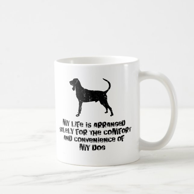 Caneca De Café Preto & Coonhound de Tan (Direita)