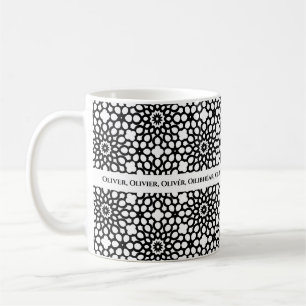 Caneca De Café Preto e Branco