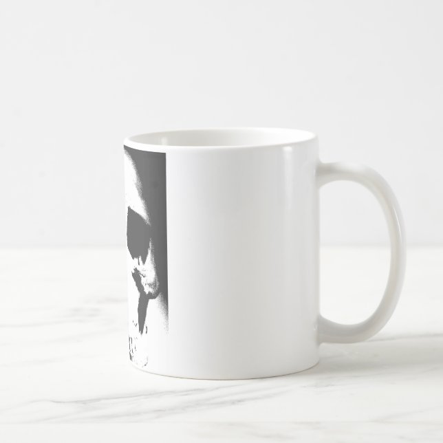 Caneca De Café Preto e Branco (Direita)