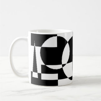 Caneca De Café Preto e branco