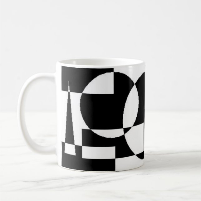 Caneca De Café Preto e branco (Esquerda)