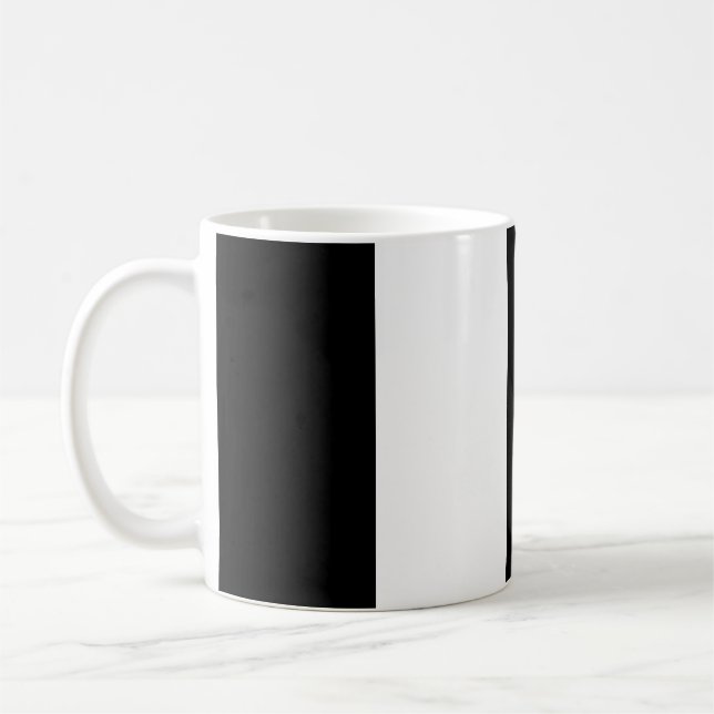 Caneca De Café Preto e branco com distribuição vertical (Esquerda)