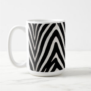 Caneca De Café 🖤 Preto e Branco Ousado de Zebra Estilo Moderno �