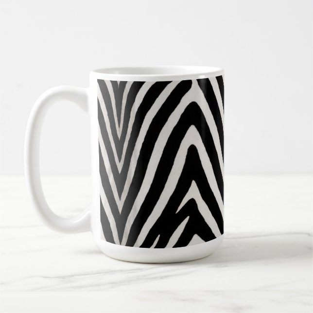 Caneca De Café 🖤 Preto e Branco Ousado de Zebra Estilo Moderno � (Esquerda)