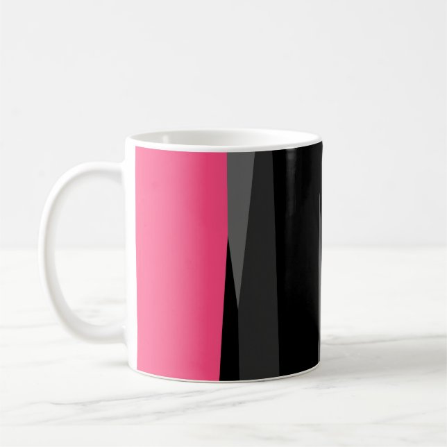 Caneca De Café Preto e Cinza rosa (Esquerda)