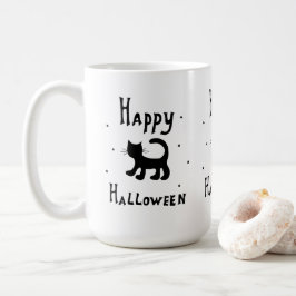 Caneca De Café Preto Feliz Halloween assustador