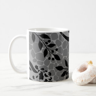 Caneca De Café Preto-leopardo e branco