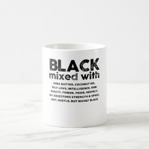 Caneca De Café Preto Misturado com Engraçado História Negra Mê
