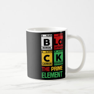 Caneca De Café Preto O Elemento Primário Mesa Preto Periódico His