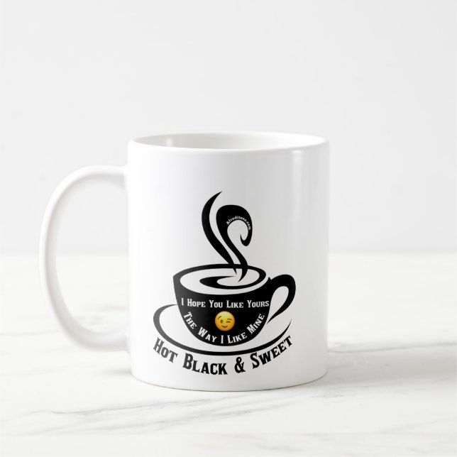 Caneca De Café Preto Quente E Doce (Esquerda)