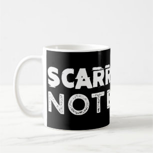 Caneca de café preto Scarred mas não quebrada
