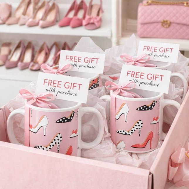 Caneca De Café Pretty in Pink High Heel  (Criador carregado)