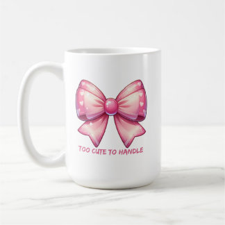 Caneca De Café Pretty Pink Bow-Too Cute To Handle
