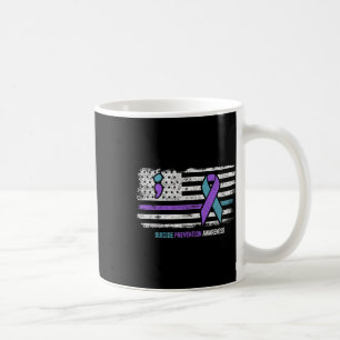 Caneca De Café Prevenção ao suicídio Bandeira Americana Sensibili
