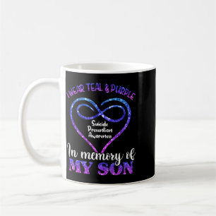 Caneca De Café Prevenção ao Suicídio Masculino Verde-azulado Roxo
