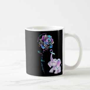 Caneca De Café Prevenção ao suicídio Sensibilização Elefante Flor