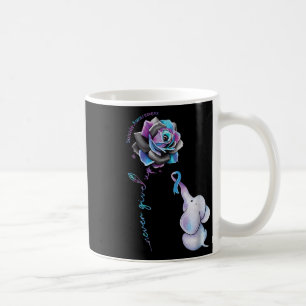 Caneca De Café Prevenção ao suicídio Sensibilização Elefante Flor