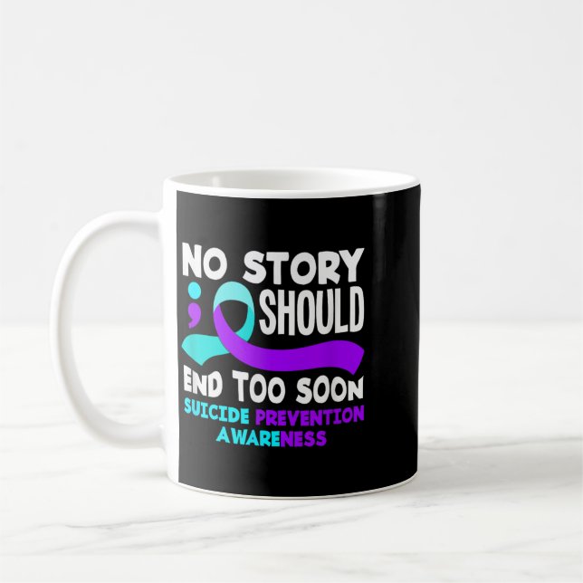 Caneca De Café Prevenção de Conscientização sobre o Fim Precoce d (Esquerda)