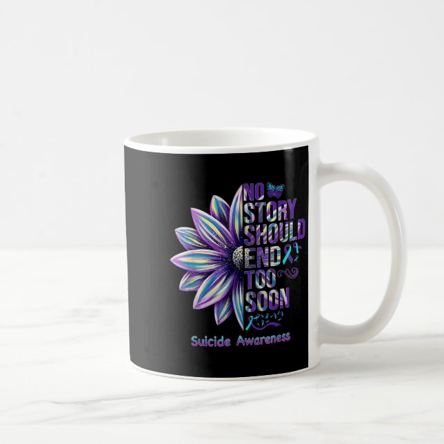 Caneca De Café Prevenção de Suicídio Nenhuma História Deve Acabar (Direita)