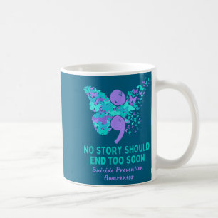 Caneca De Café Prevenção do Suicídio Consciencialização Ponto e V