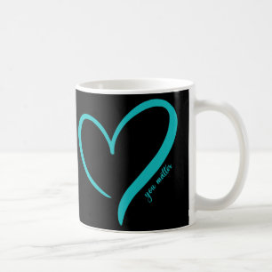Caneca De Café Prevenção Suicida Sensibilização Coração Roxo-Teal