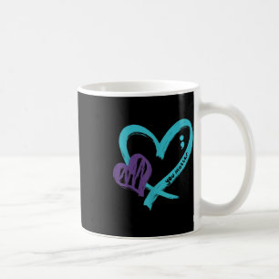 Caneca De Café Prevenção Suicida Sensibilização Coração Roxo-Teal