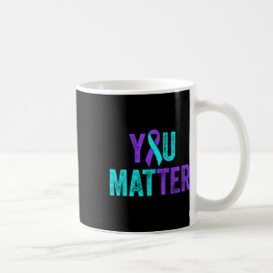 Caneca De Café Prevenção Suicida Sensibilização Roxo-Teto Ribbo