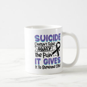 Caneca De Café Prevenção Suicida Sensibilização Teal E Roxo