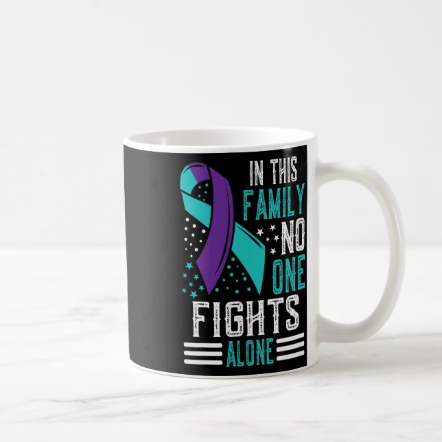 Caneca De Café Prevenção Suicida Sensibilização Teal E Roxo (Direita)
