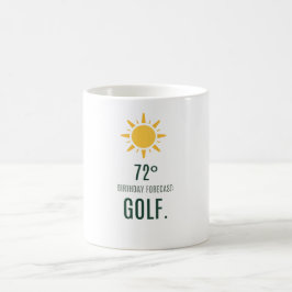 Caneca De Café Previsão de Aniversário de Golfe para golfista