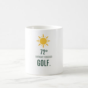 Caneca De Café Previsão de Aniversário de Golfe para golfista