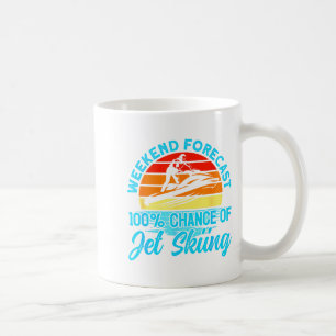 Caneca De Café Previsão de fim de semana de jet ski 100% de chanc