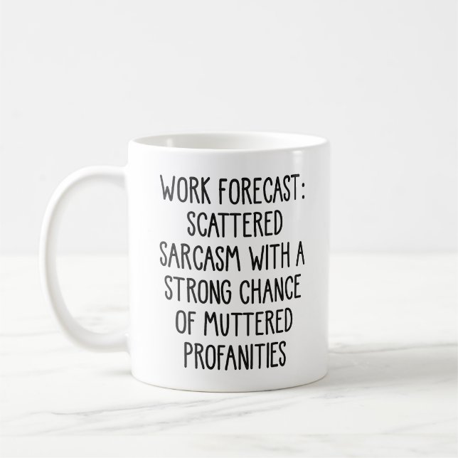 Caneca De Café Previsão de Trabalho, Ideia de Presente de Anivers (Esquerda)