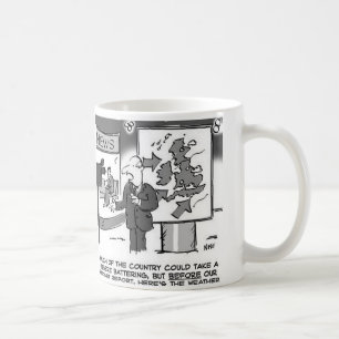 Caneca De Café Previsão do Tempo no Dia do Orçamento