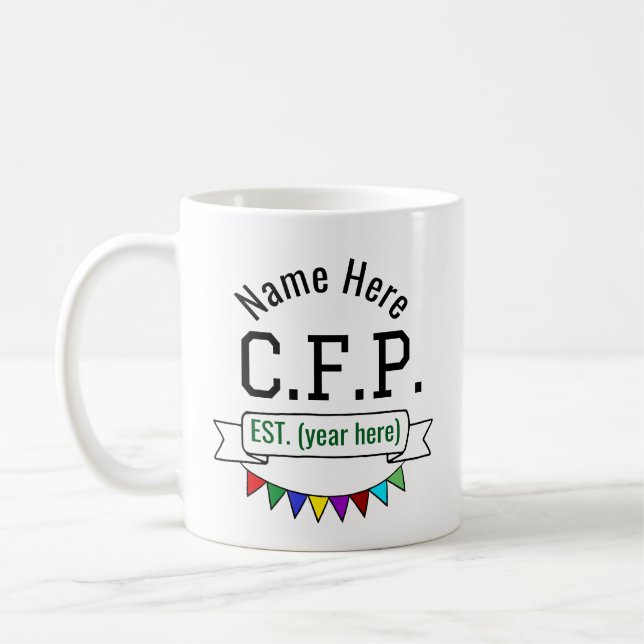 Caneca De Café Previsão Financeira Certificada PCP Personalizada (Esquerda)