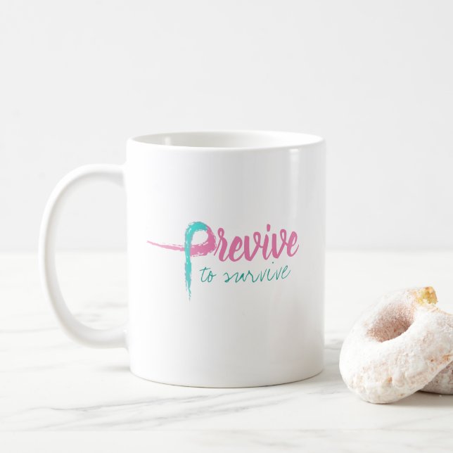 Caneca De Café Previve a sobreviver (Com Donut)