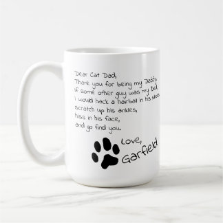 Caneca De Café Prezado Pai De Gato Mãe Nome Personalizável De Pet