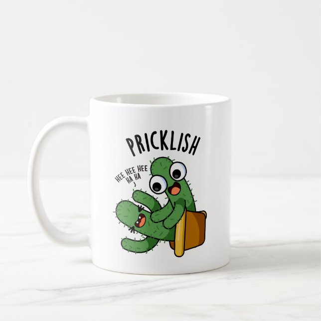 Caneca De Café Pricklish Piadas Engraçadas de Cactus  (Esquerda)